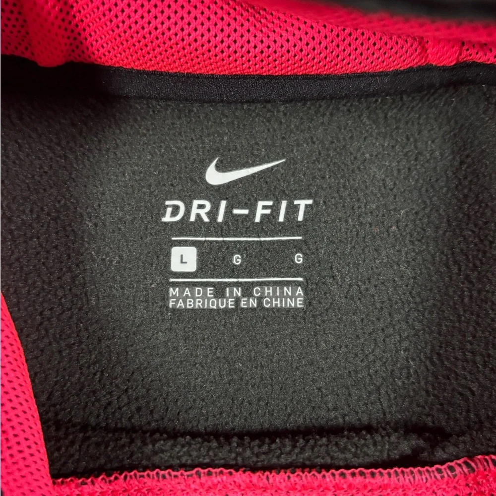 Nike‎ Black Hoodie with Vertical Pink Nike Logo Youth Large
